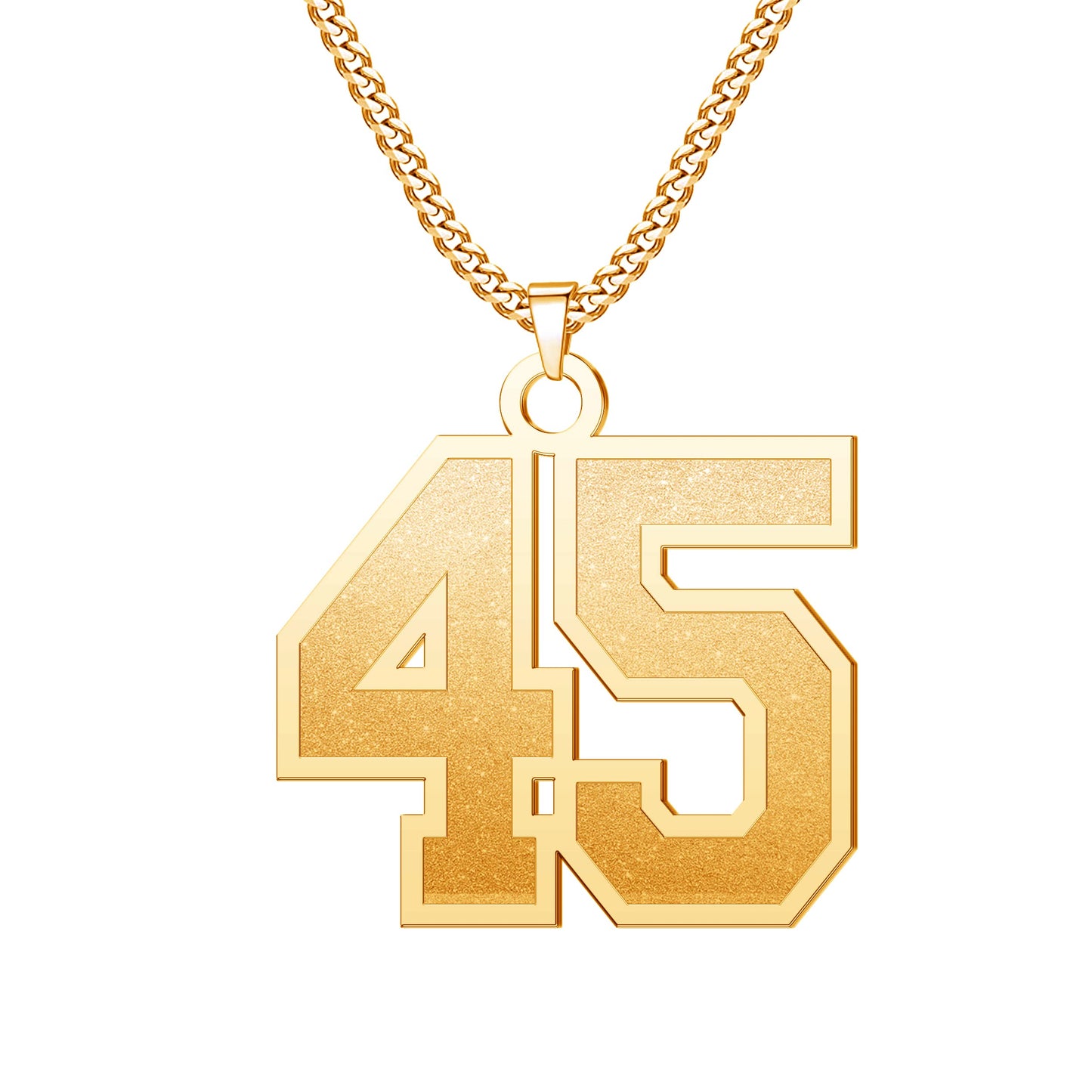 JSJOY Number Necklaces for Athletes 00-99 Jersey Number Chain Personalized Custom with Name Sports Soccer Football Basketball Baseball for Men Girls