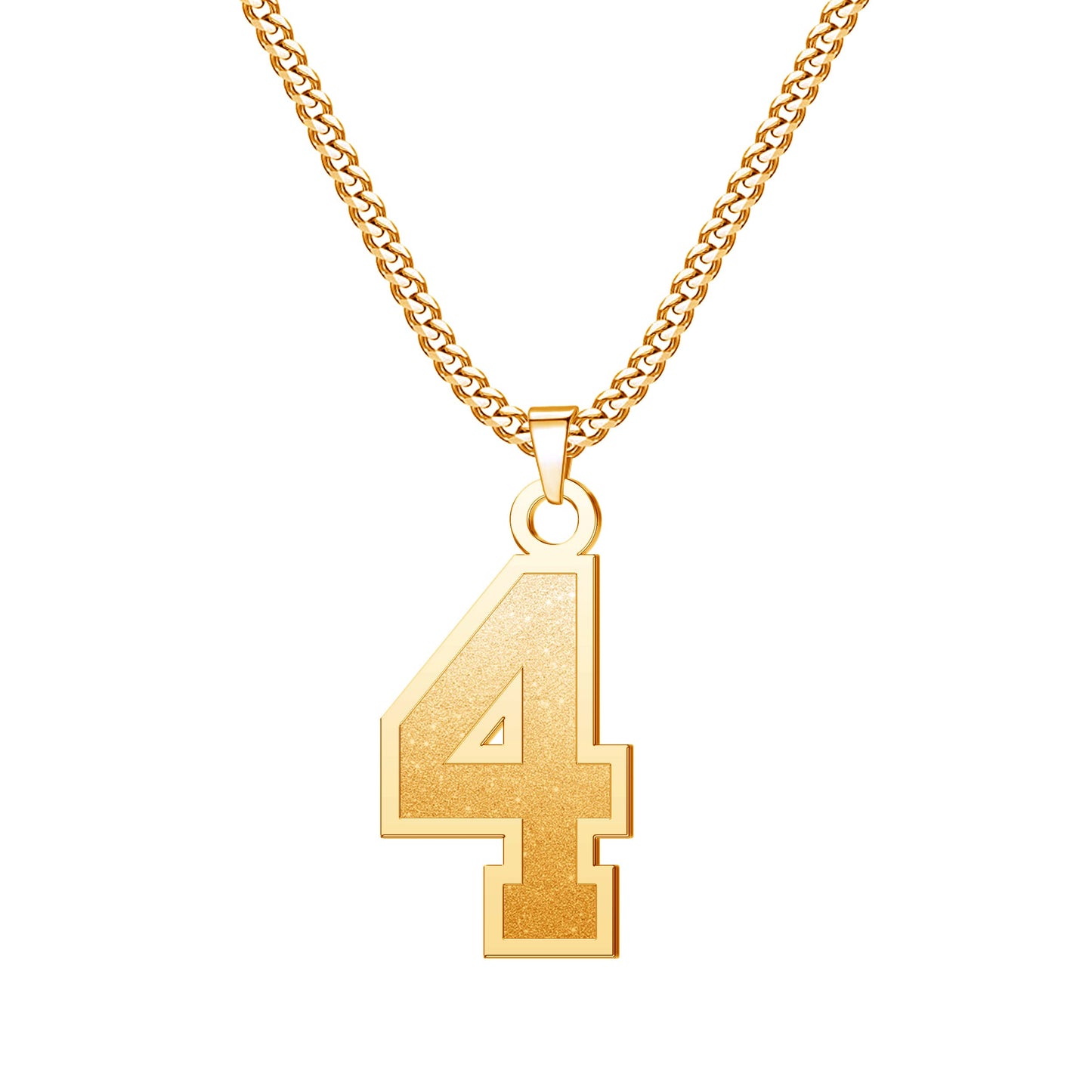 JSJOY Number Necklaces for Athletes 00-99 Jersey Number Chain Personalized Custom with Name Sports Soccer Football Basketball Baseball for Men Girls
