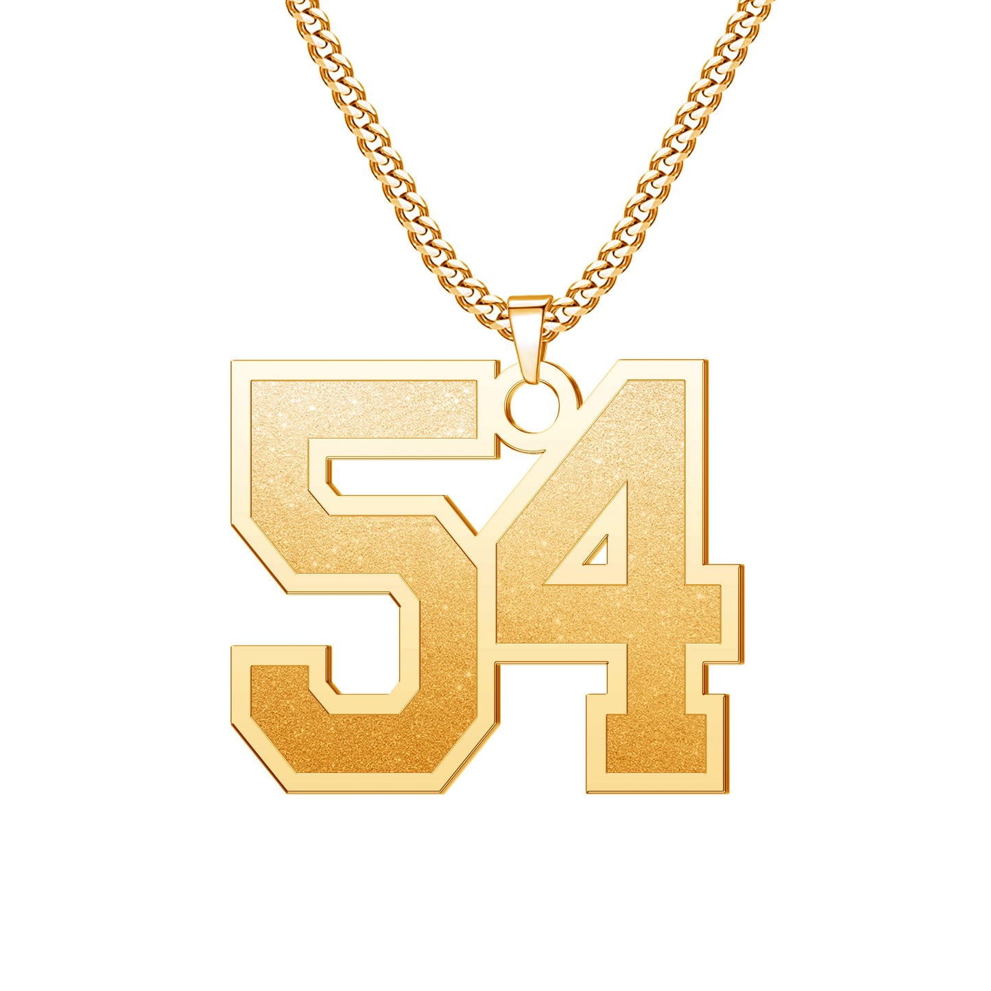 JSJOY Number Necklaces for Athletes 00-99 Jersey Number Chain Personalized Custom with Name Sports Soccer Football Basketball Baseball for Men Girls