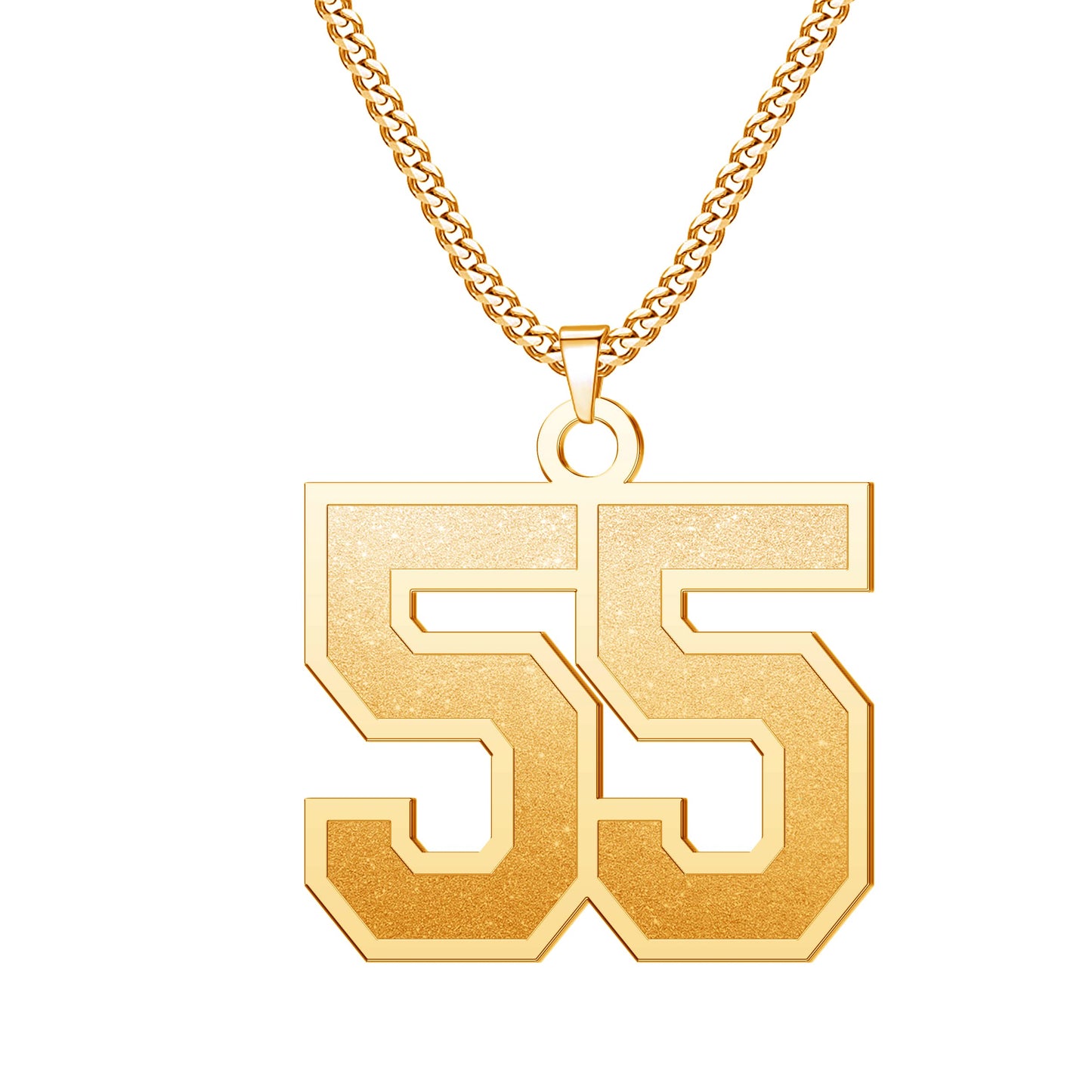 JSJOY Number Necklaces for Athletes 00-99 Jersey Number Chain Personalized Custom with Name Sports Soccer Football Basketball Baseball for Men Girls