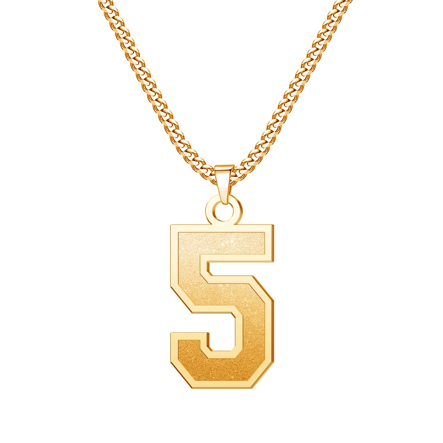 JSJOY Number Necklaces for Athletes 00-99 Jersey Number Chain Personalized Custom with Name Sports Soccer Football Basketball Baseball for Men Girls