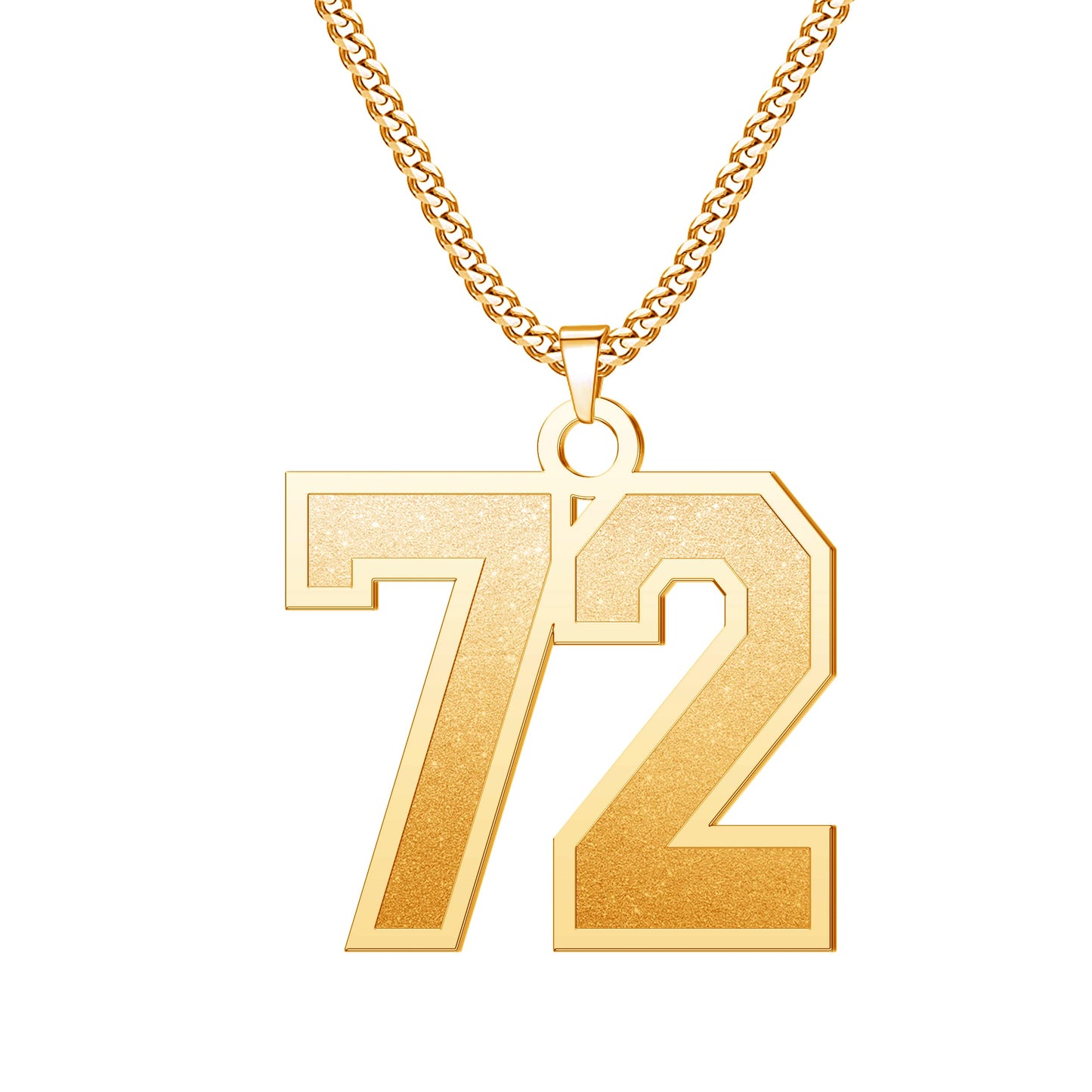 JSJOY Number Necklaces for Athletes 00-99 Jersey Number Chain Personalized Custom with Name Sports Soccer Football Basketball Baseball for Men Girls