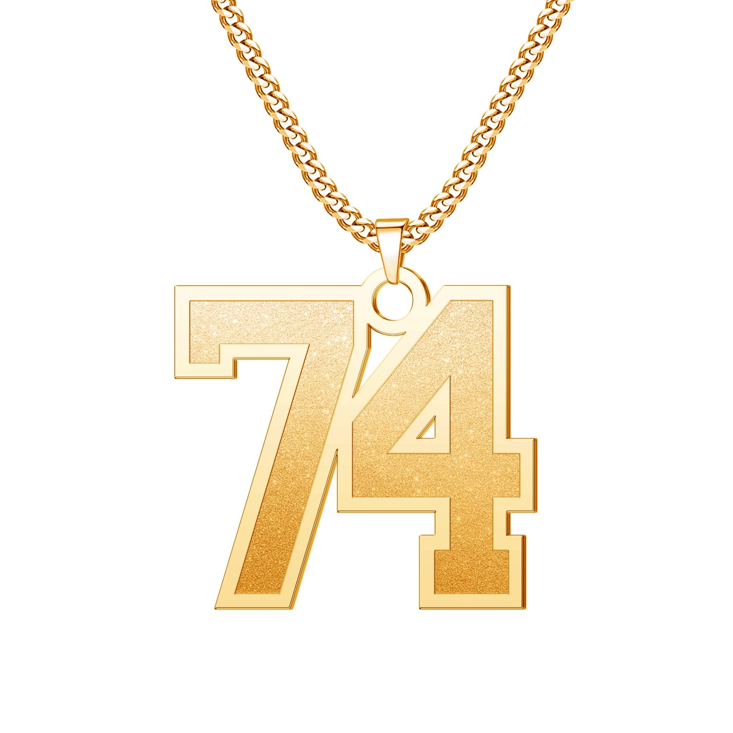 JSJOY Number Necklaces for Athletes 00-99 Jersey Number Chain Personalized Custom with Name Sports Soccer Football Basketball Baseball for Men Girls