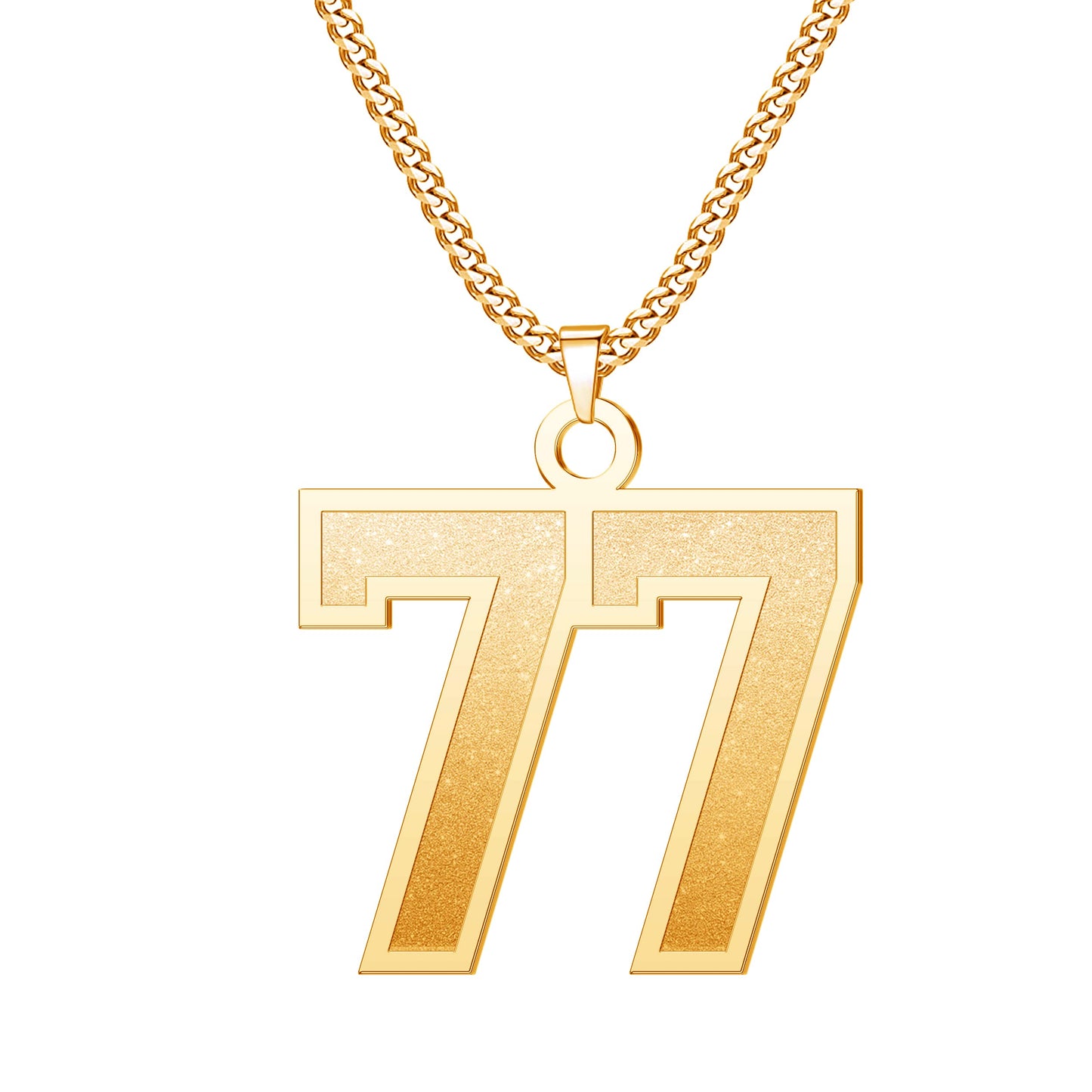 JSJOY Number Necklaces for Athletes 00-99 Jersey Number Chain Personalized Custom with Name Sports Soccer Football Basketball Baseball for Men Girls