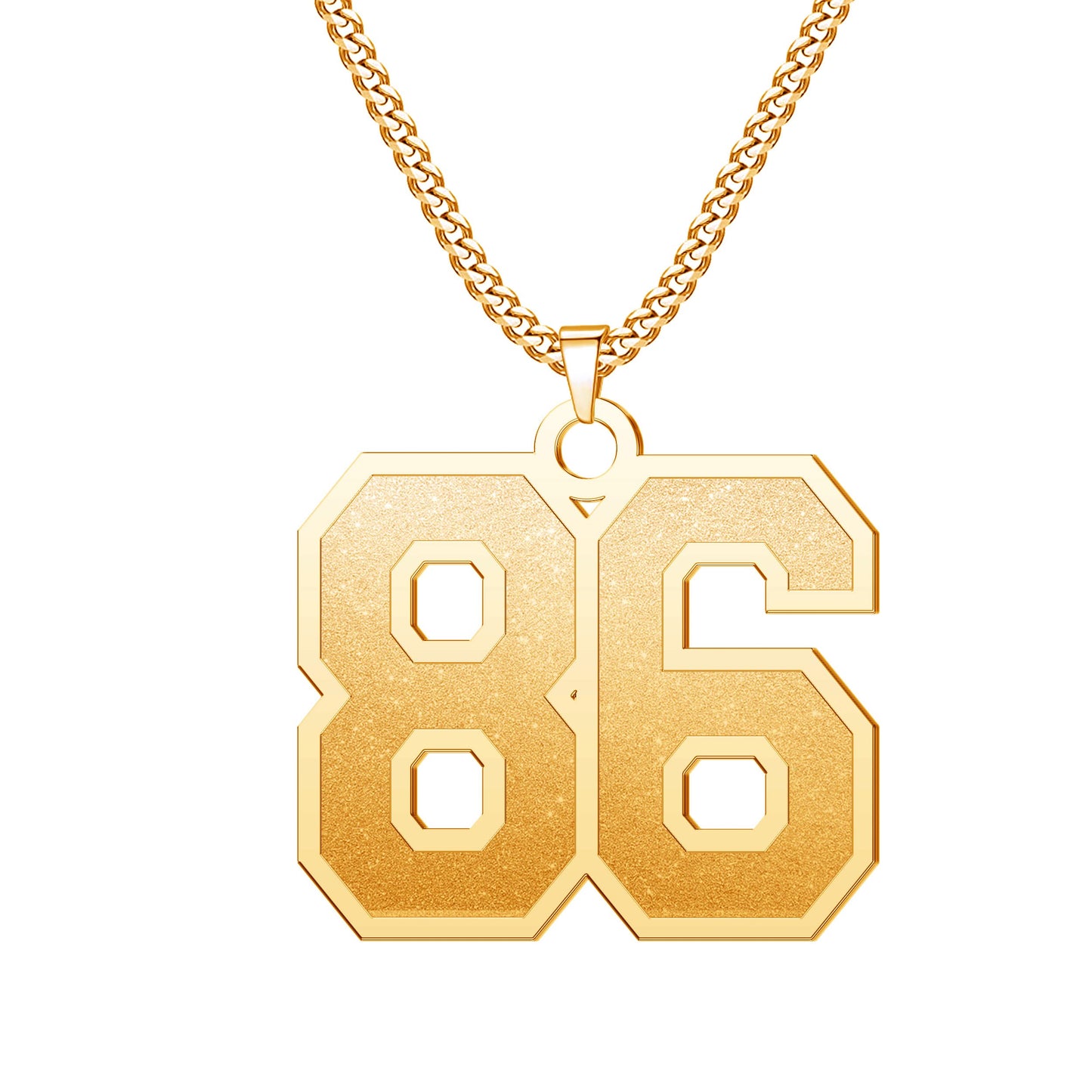 JSJOY Number Necklaces for Athletes 00-99 Jersey Number Chain Personalized Custom with Name Sports Soccer Football Basketball Baseball for Men Girls