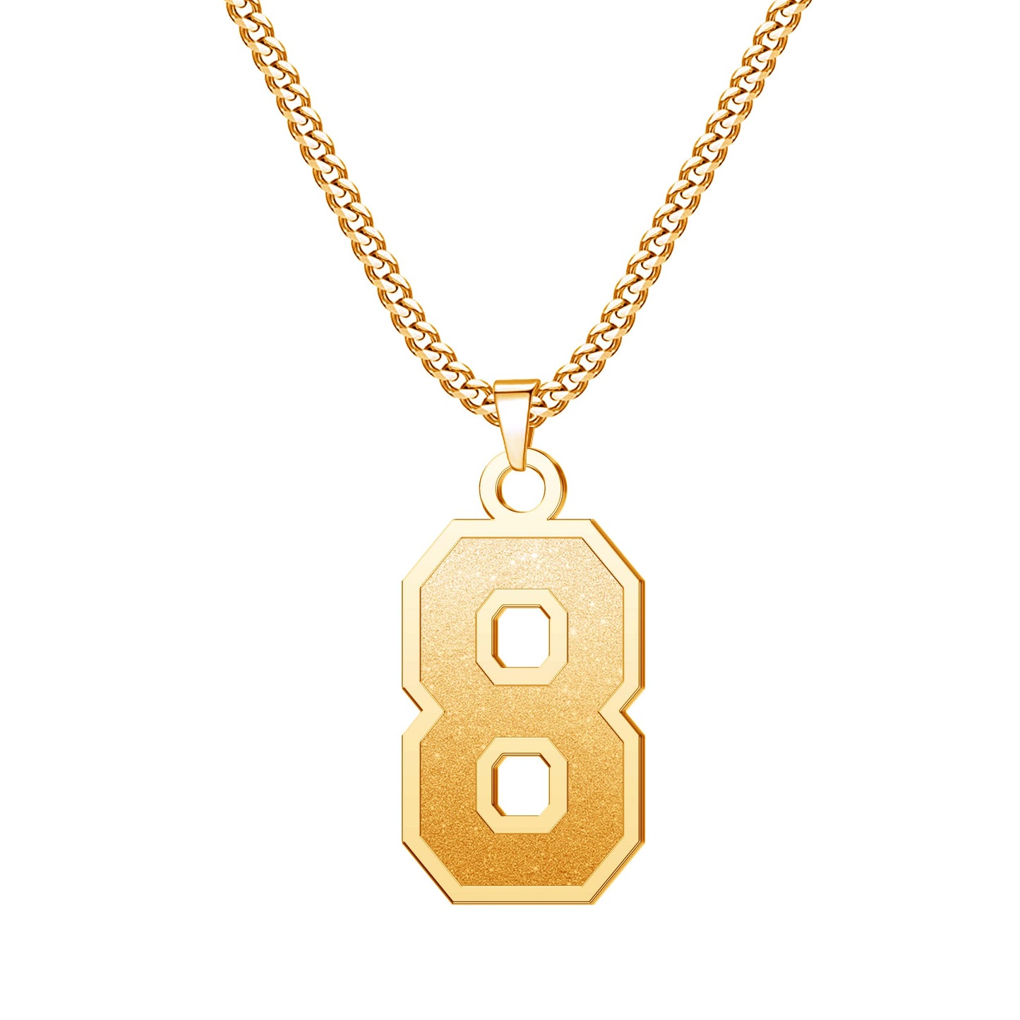 JSJOY Number Necklaces for Athletes 00-99 Jersey Number Chain Personalized Custom with Name Sports Soccer Football Basketball Baseball for Men Girls