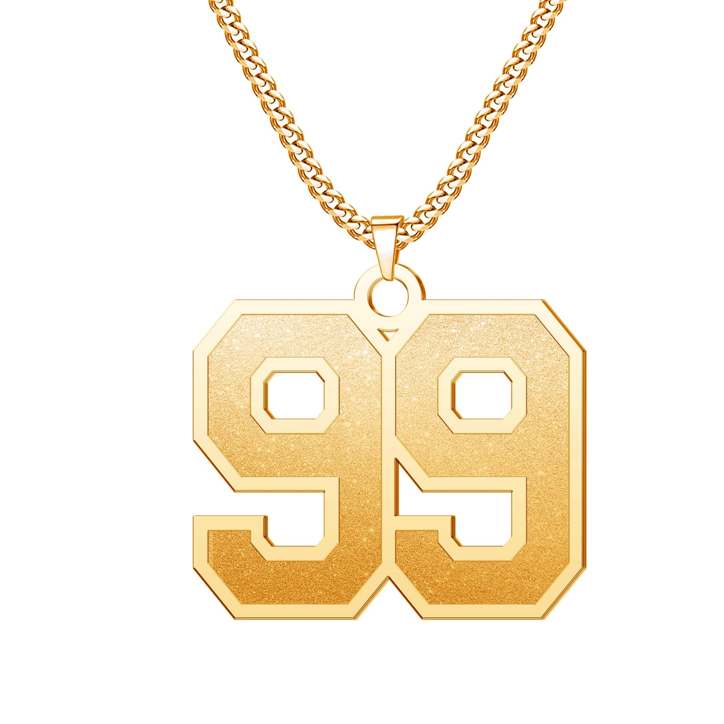 JSJOY Number Necklaces for Athletes 00-99 Jersey Number Chain Personalized Custom with Name Sports Soccer Football Basketball Baseball for Men Girls