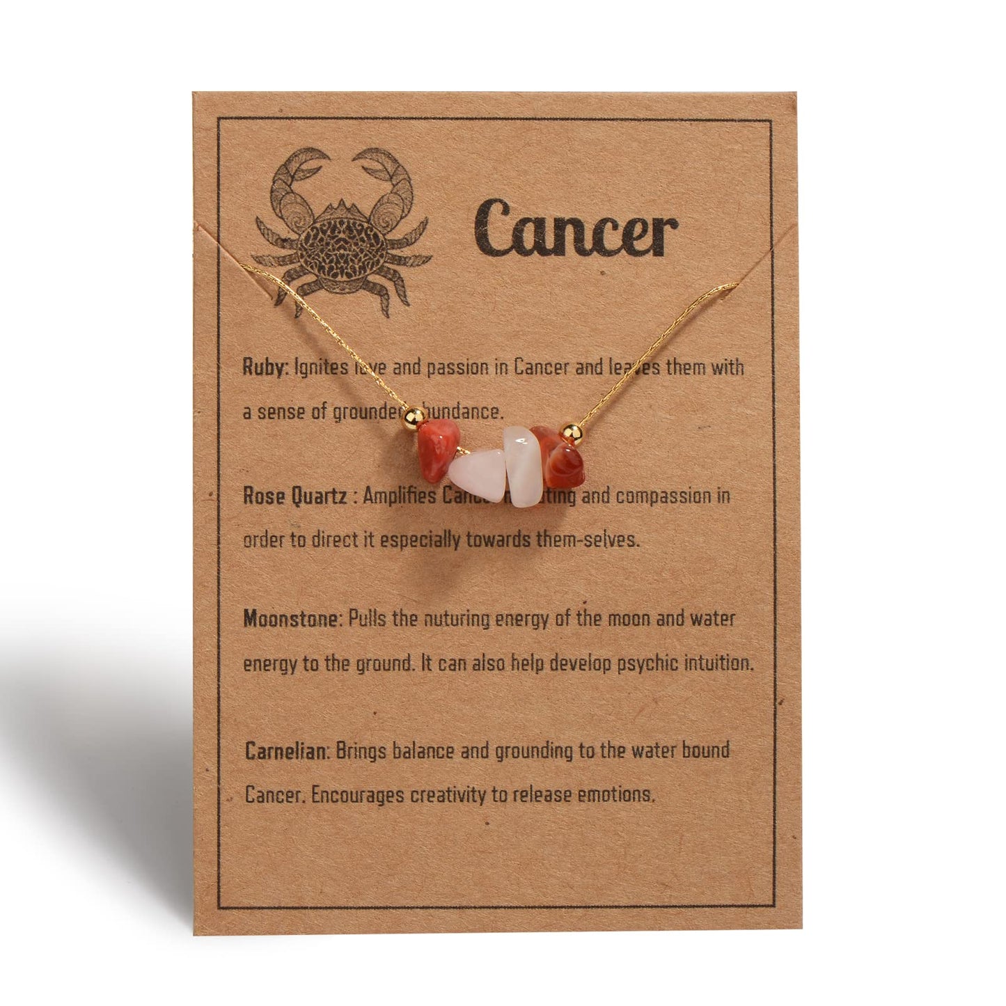 Natural Stone Zodiac Sign Choker Necklace for Women Raw Crystals Zodiac Necklace Horoscope Healing Gemstone Crystals Astrology Jewelry Holiday gifts