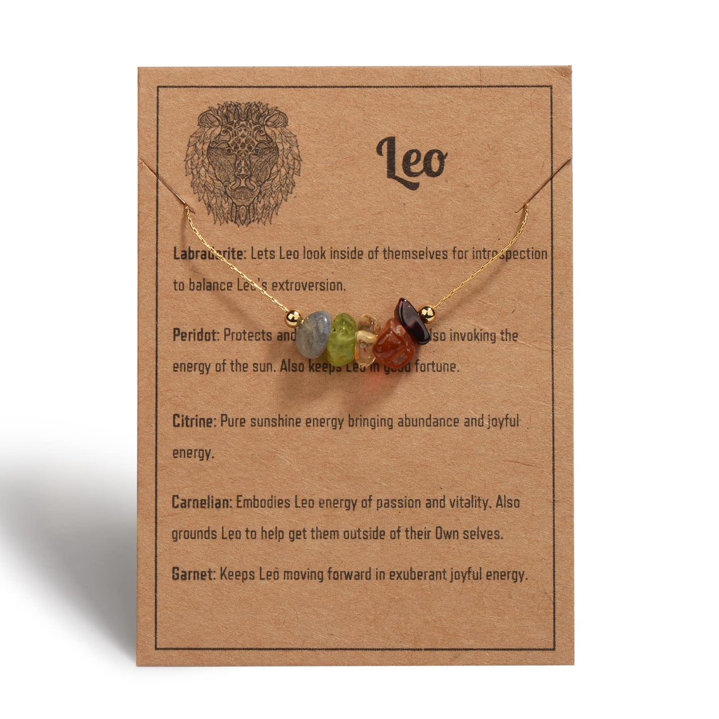 Natural Stone Zodiac Sign Choker Necklace for Women Raw Crystals Zodiac Necklace Horoscope Healing Gemstone Crystals Astrology Jewelry Holiday gifts