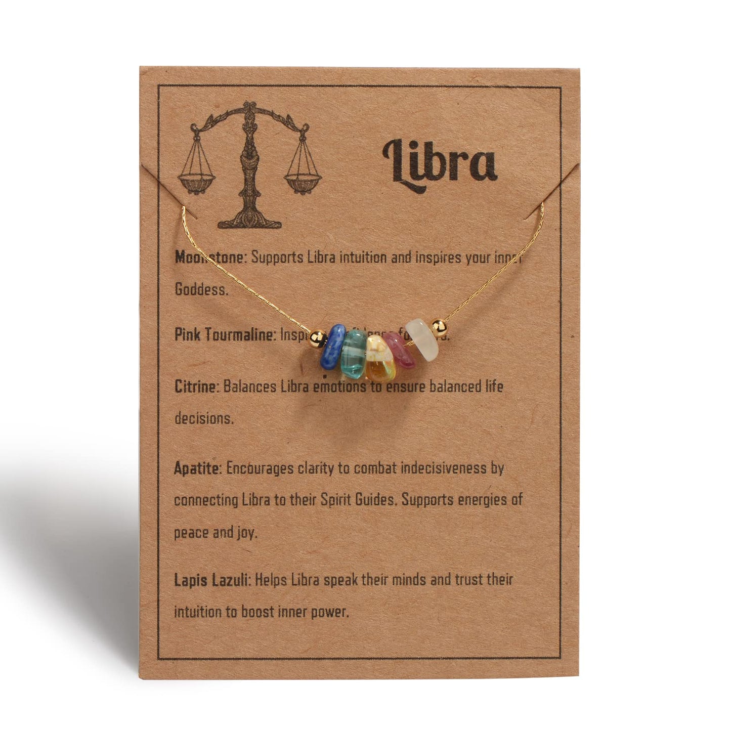 Natural Stone Zodiac Sign Choker Necklace for Women Raw Crystals Zodiac Necklace Horoscope Healing Gemstone Crystals Astrology Jewelry Holiday gifts