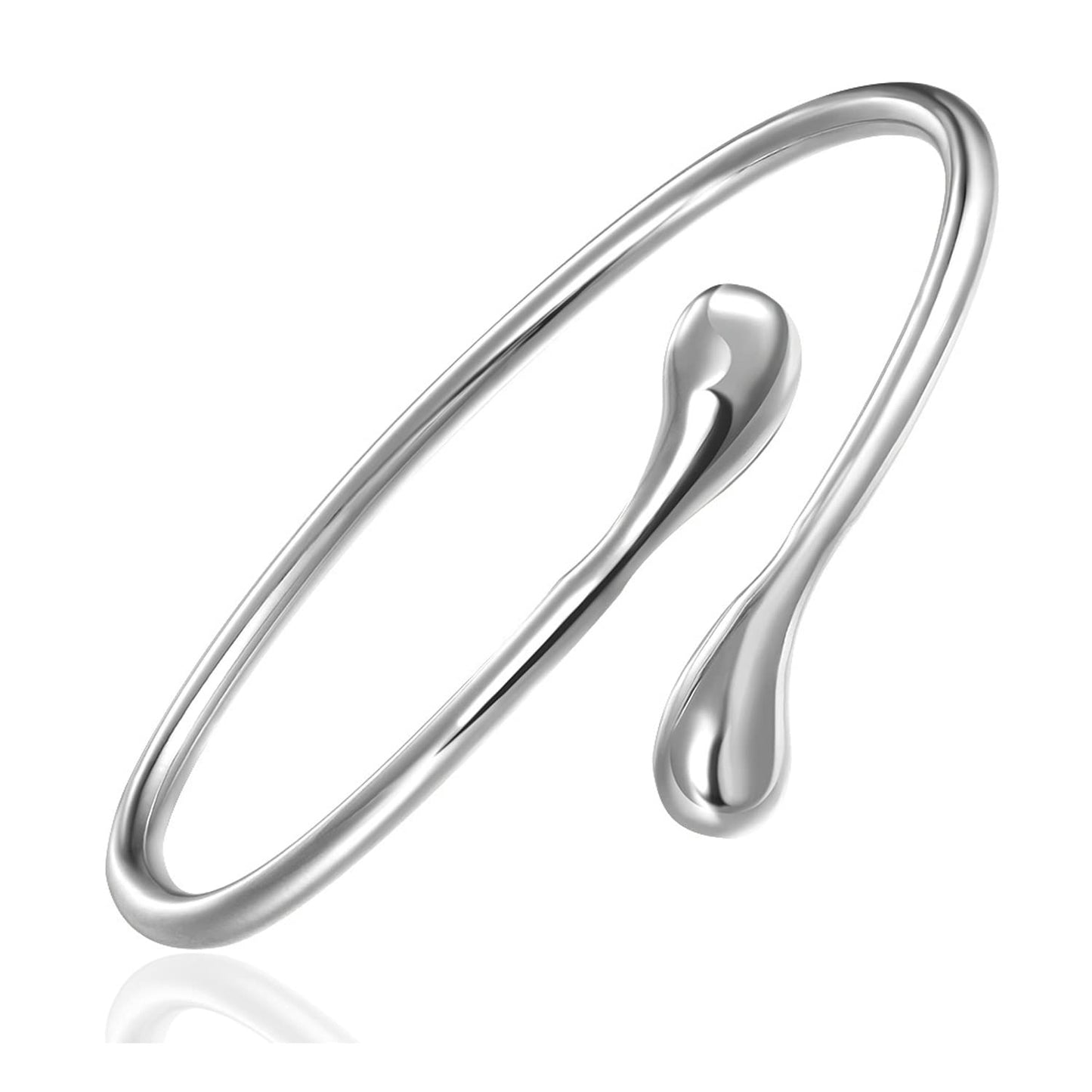 JSJOY Handmade Bracelet for Women 925 Sterling Silver Bangle Bracelet with Gift Box Braided Cuff Bracelet Wrap Birthday Gifts