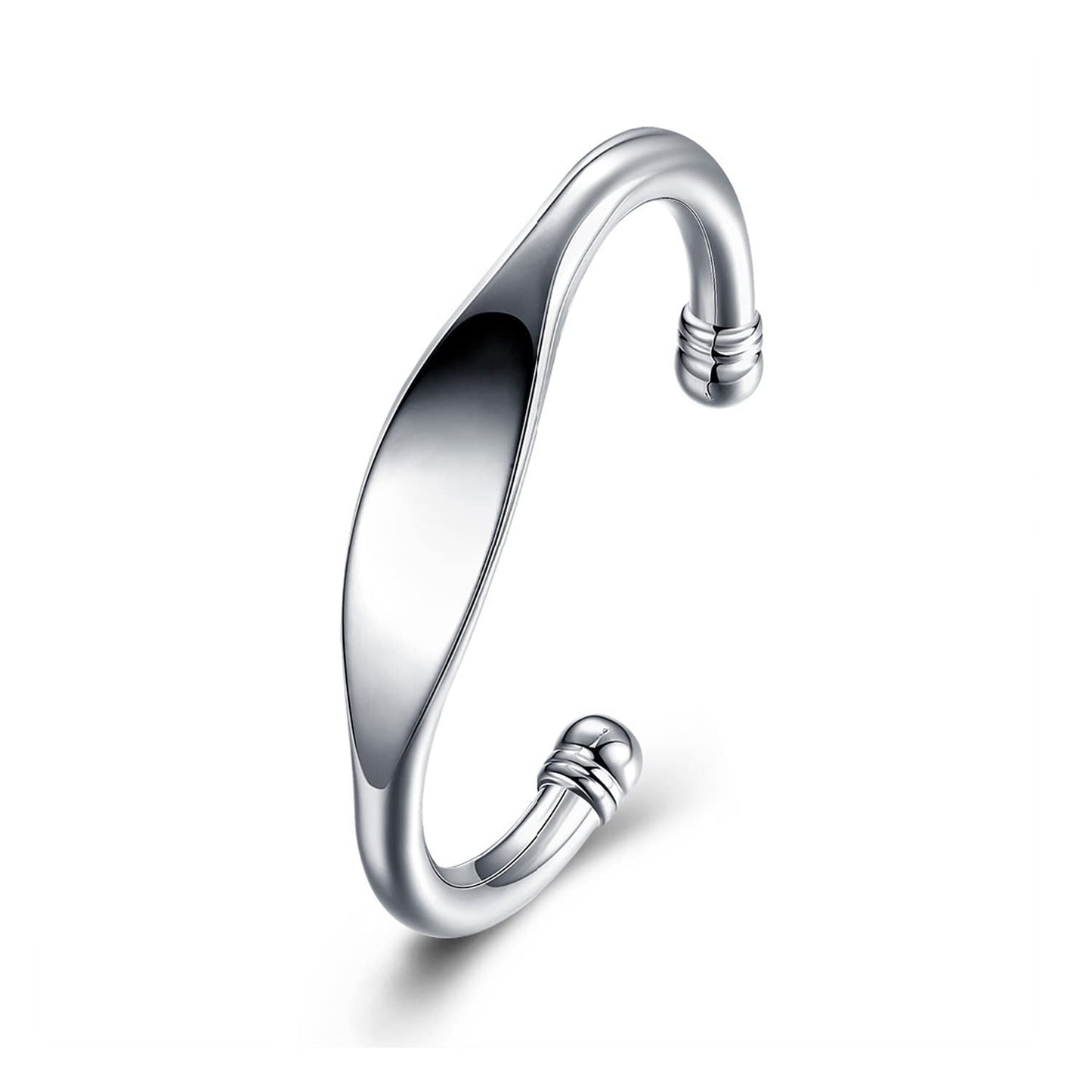 JSJOY Handmade Bracelet for Women 925 Sterling Silver Bangle Bracelet with Gift Box Braided Cuff Bracelet Wrap Birthday Gifts