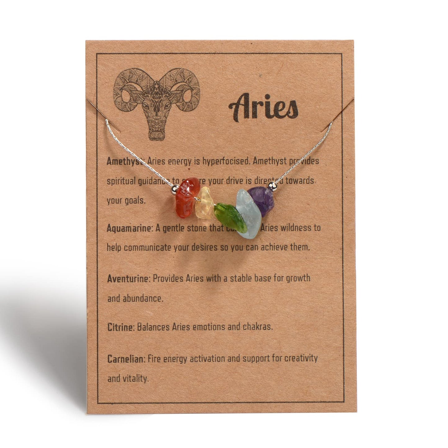 Natural Stone Zodiac Sign Choker Necklace for Women Raw Crystals Zodiac Necklace Horoscope Healing Gemstone Crystals Astrology Jewelry Holiday gifts
