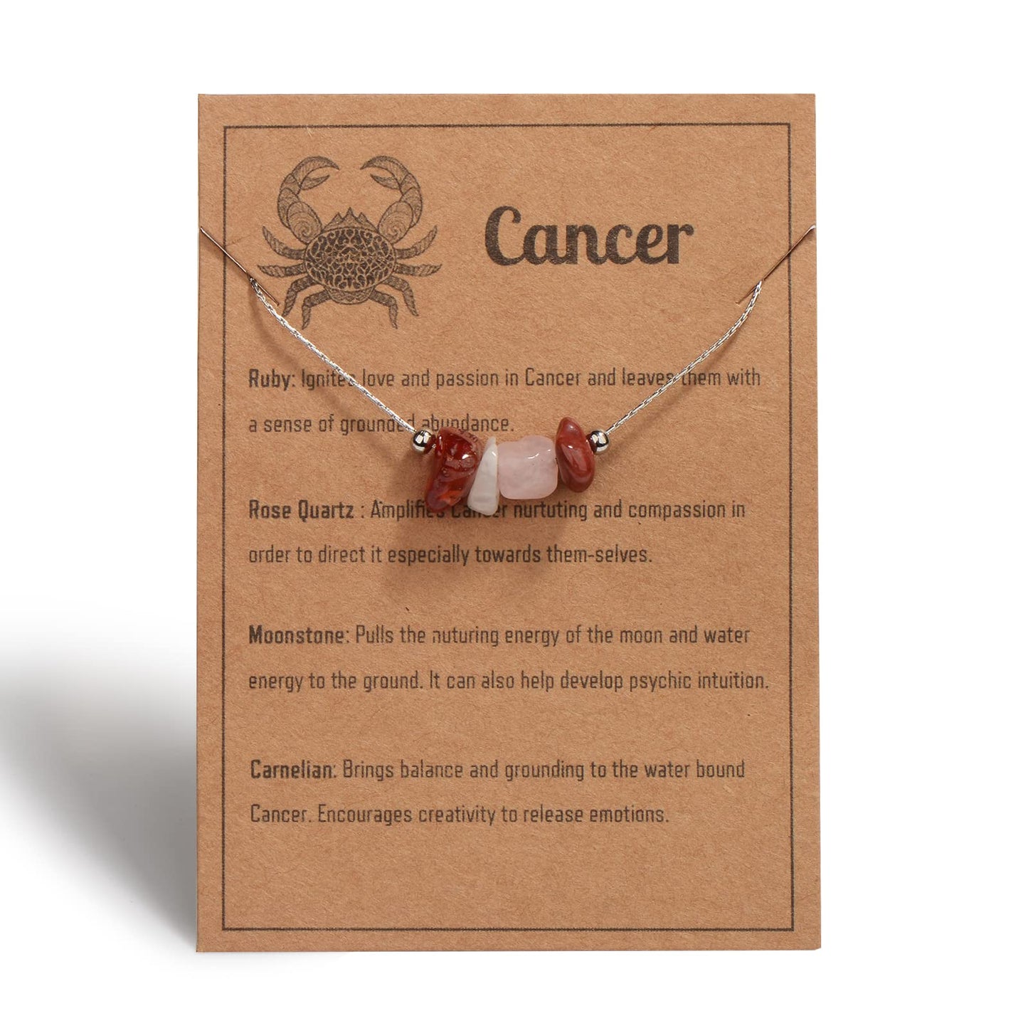 Natural Stone Zodiac Sign Choker Necklace for Women Raw Crystals Zodiac Necklace Horoscope Healing Gemstone Crystals Astrology Jewelry Holiday gifts