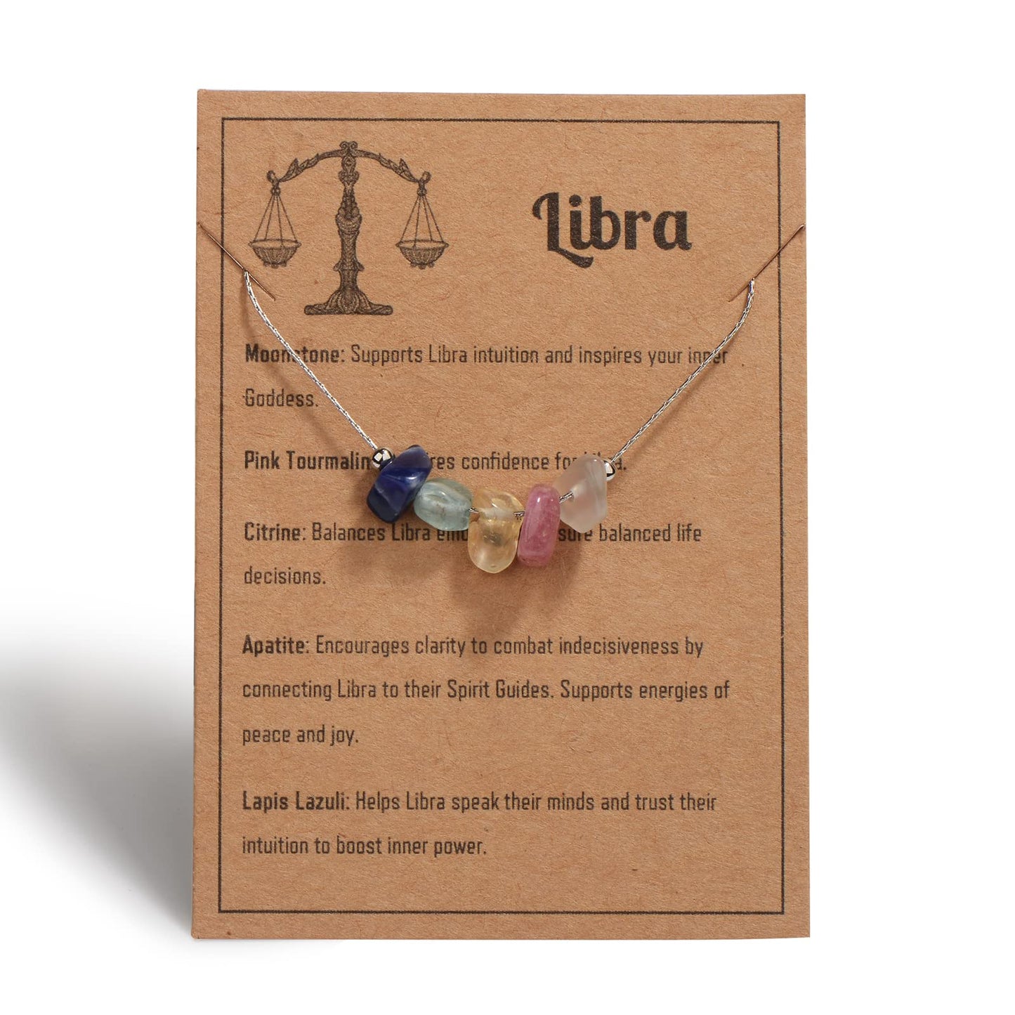 Natural Stone Zodiac Sign Choker Necklace for Women Raw Crystals Zodiac Necklace Horoscope Healing Gemstone Crystals Astrology Jewelry Holiday gifts