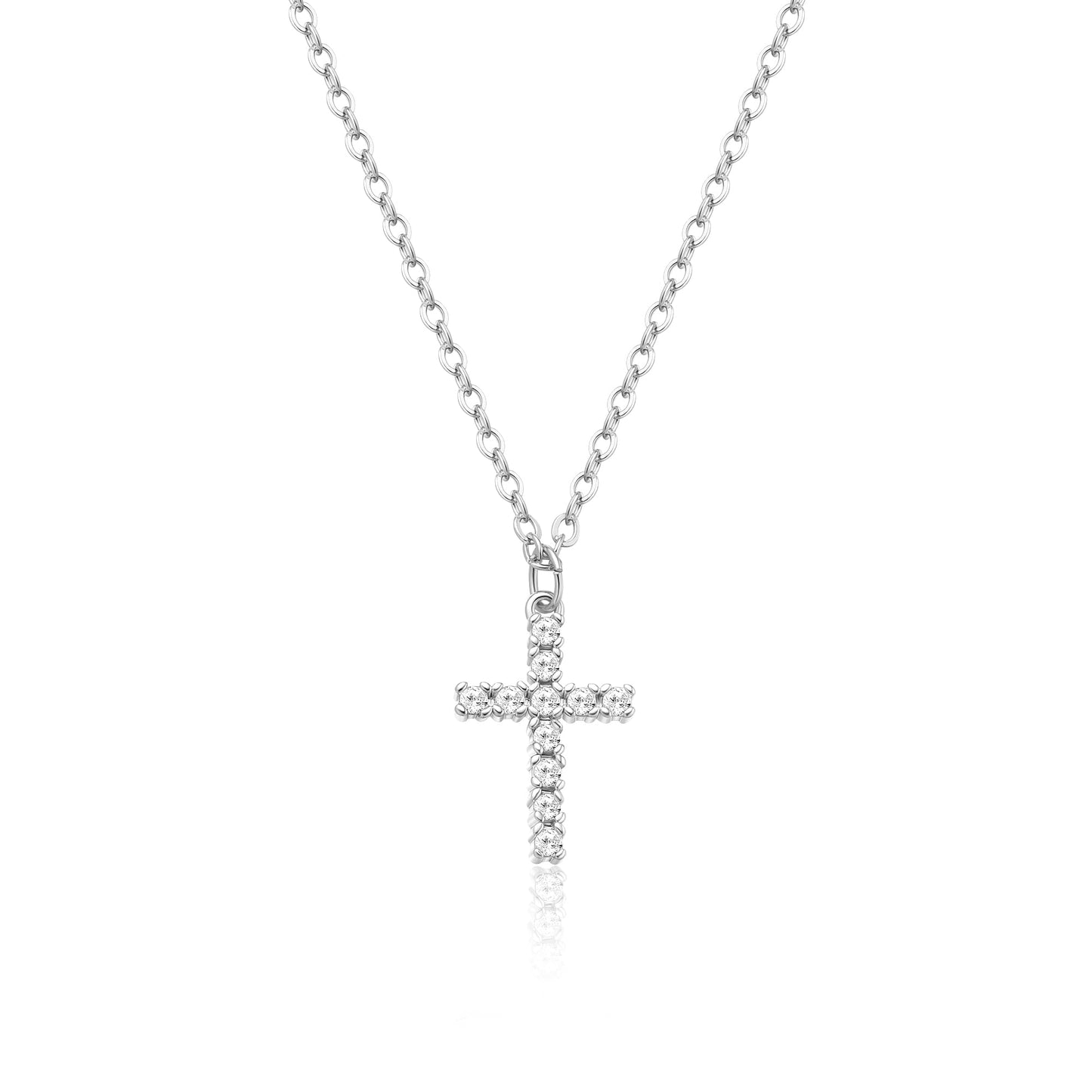 JSJOY Cross Necklace for Women, 14K Gold Plated/Sterling silver Chain Necklace Dainty Layered Gold Cross Pendant Necklace Simple Cute Necklaces for Women Gold Jewelry for Women