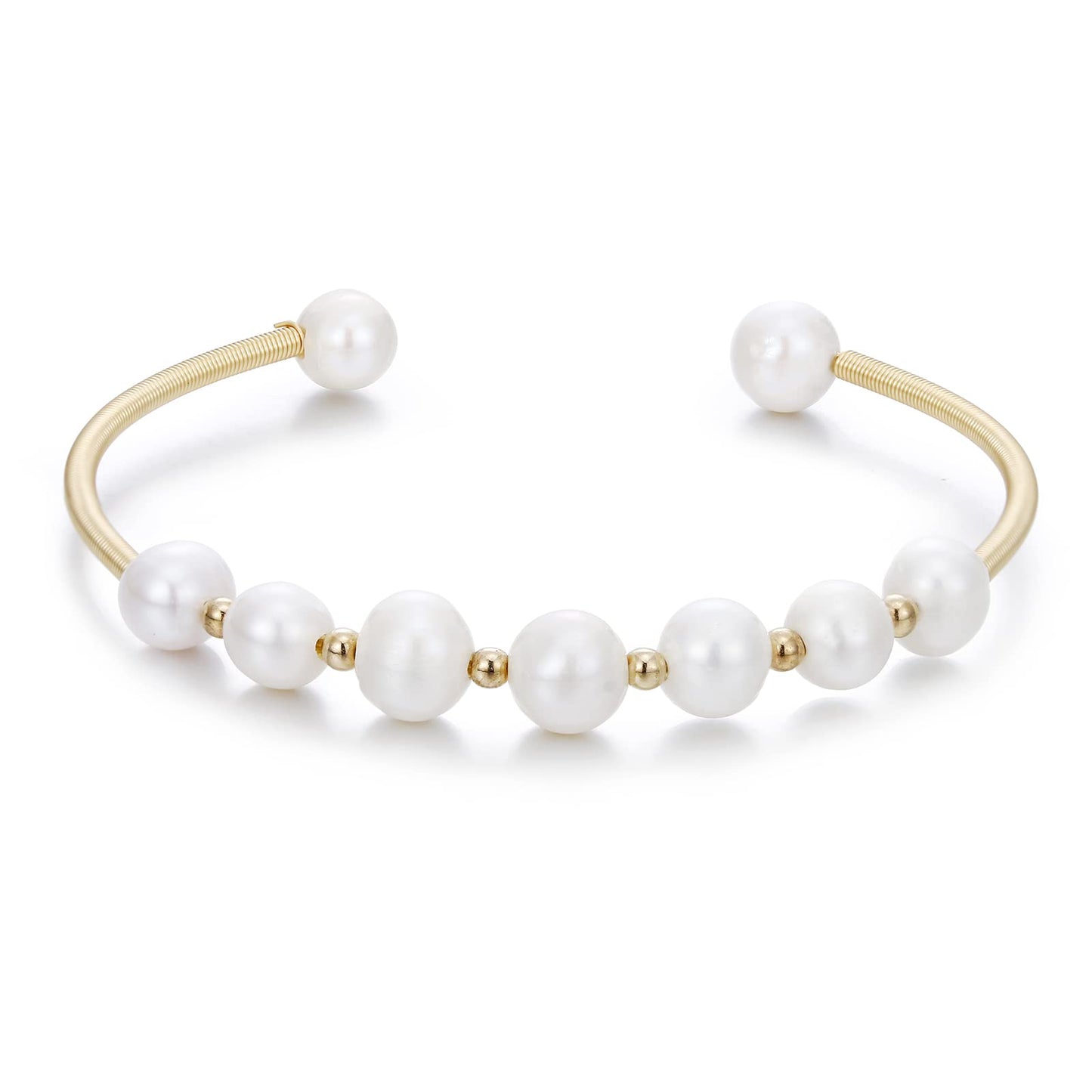 Freshwater Cultured Pearl Bracelet for Women Fashion pearl Pearl Stretch Bracelet Pearl Cuff Bangle Pearl Sliding Bolo Bracelet
