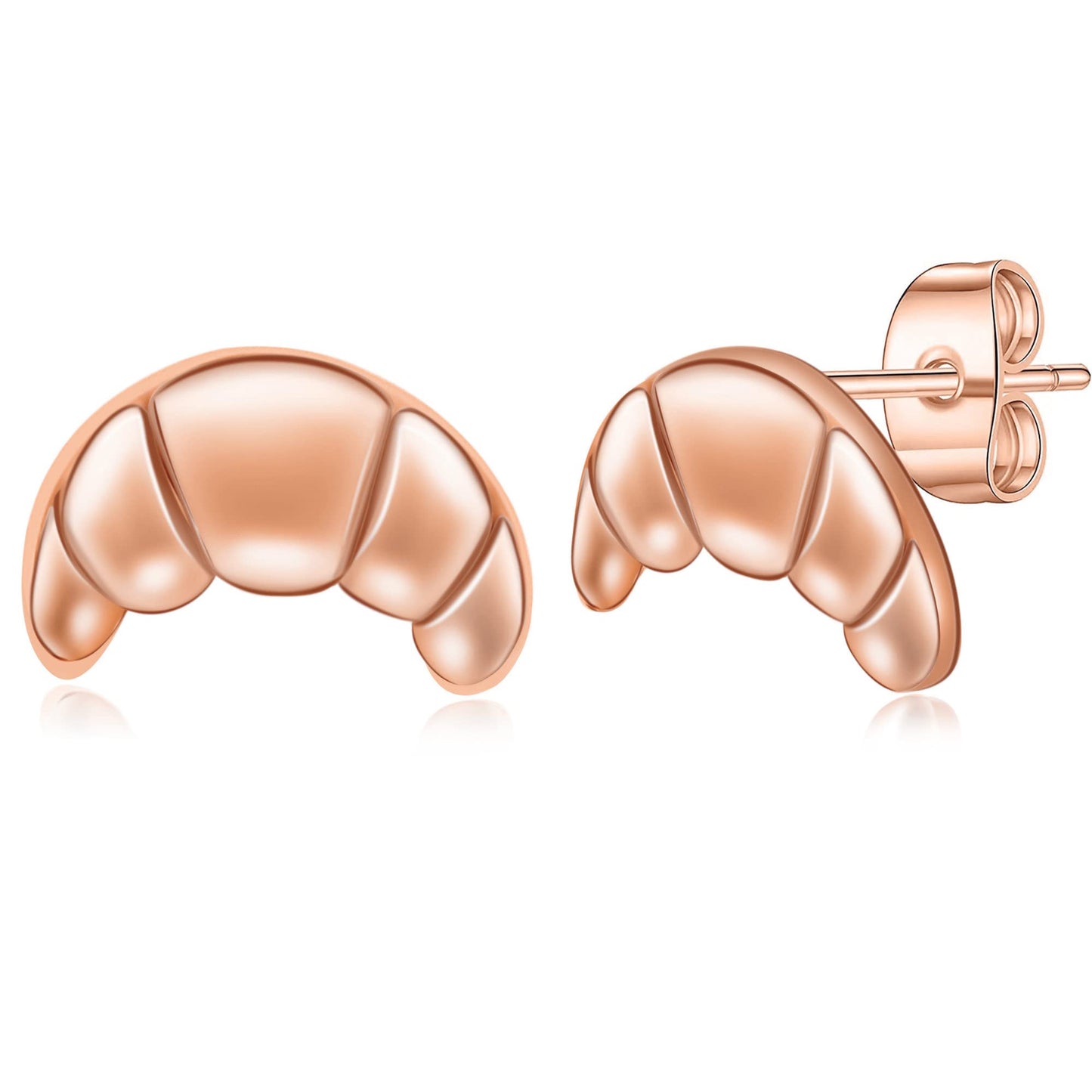 Gold Stud Earrings for Women 14k Gold Plated Silver Rose Gold Cute Pearl Heart Mushroom Evil Eye Starfish Snowflake Crescent Moon Star Dainty Fashion Diamond Small Trendy Earings Hypoallergenic for Teen Girls Jewelry Gifts