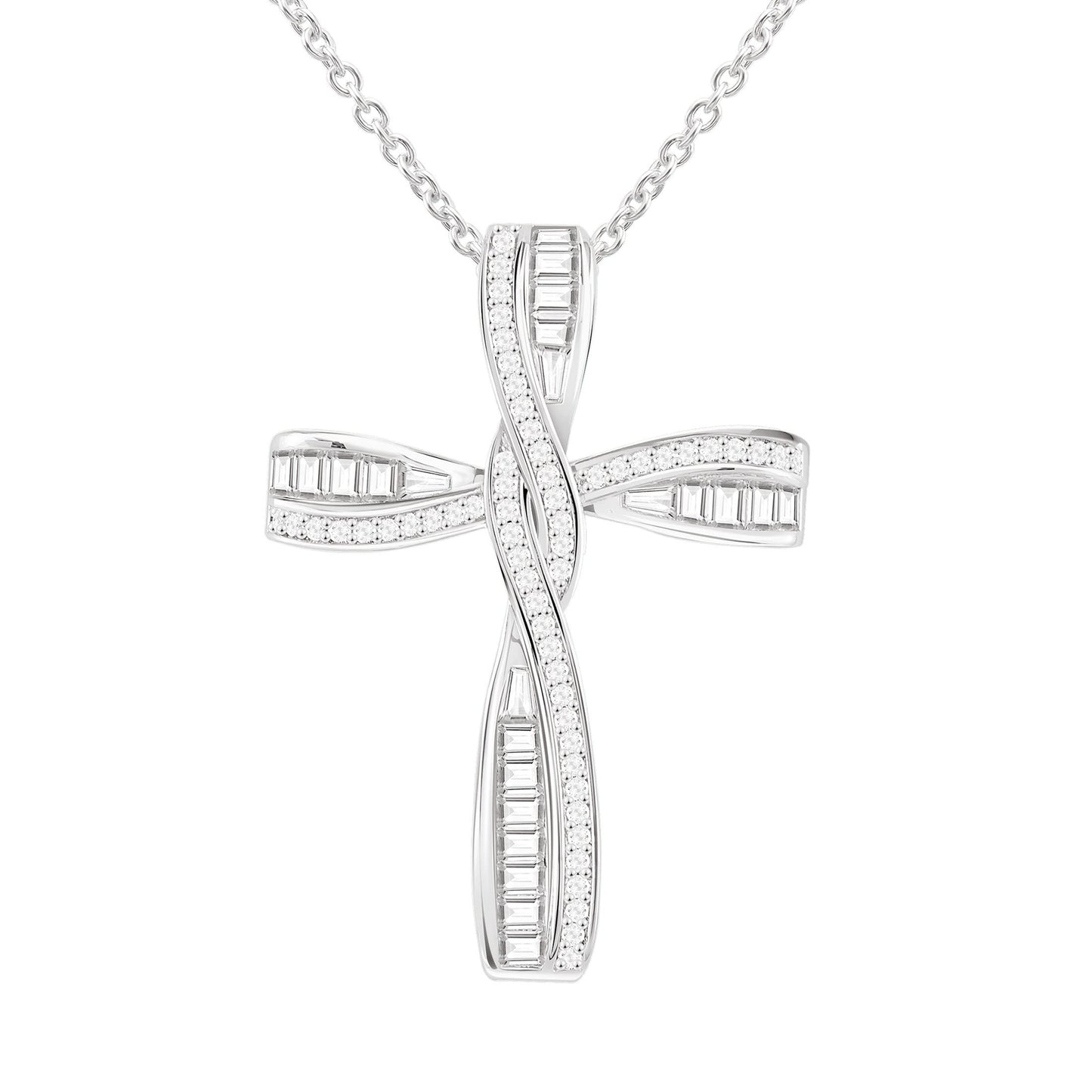 18k Gold Plated Women Cross Necklace for Trendy Gold Cross Pendant Chain for Girls Crucifix Necklace for Women Religious Gifts Christian Faith Necklace Jewelry