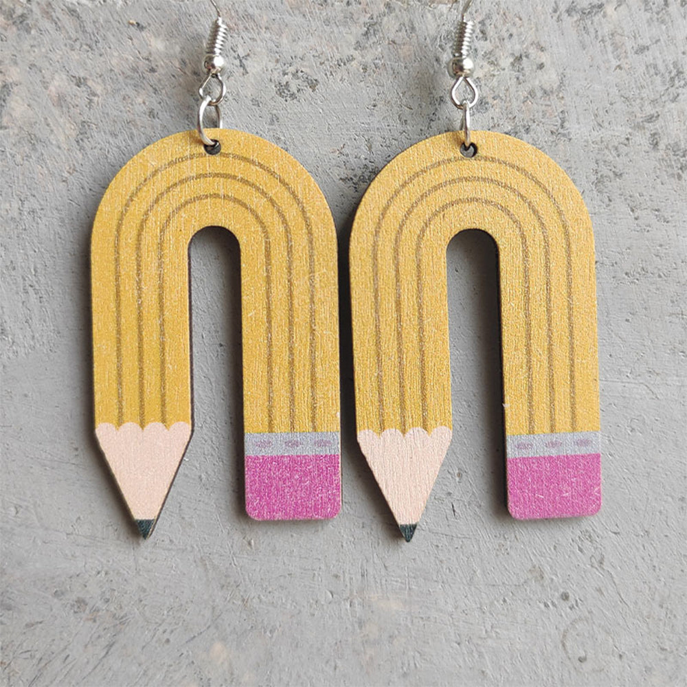 JSJOY Color Classics Stackable Book Hanging Earrings Personality Beginning Season Teacher Student Gifts Book Earrings Double Sided Color Painting for Women Girls