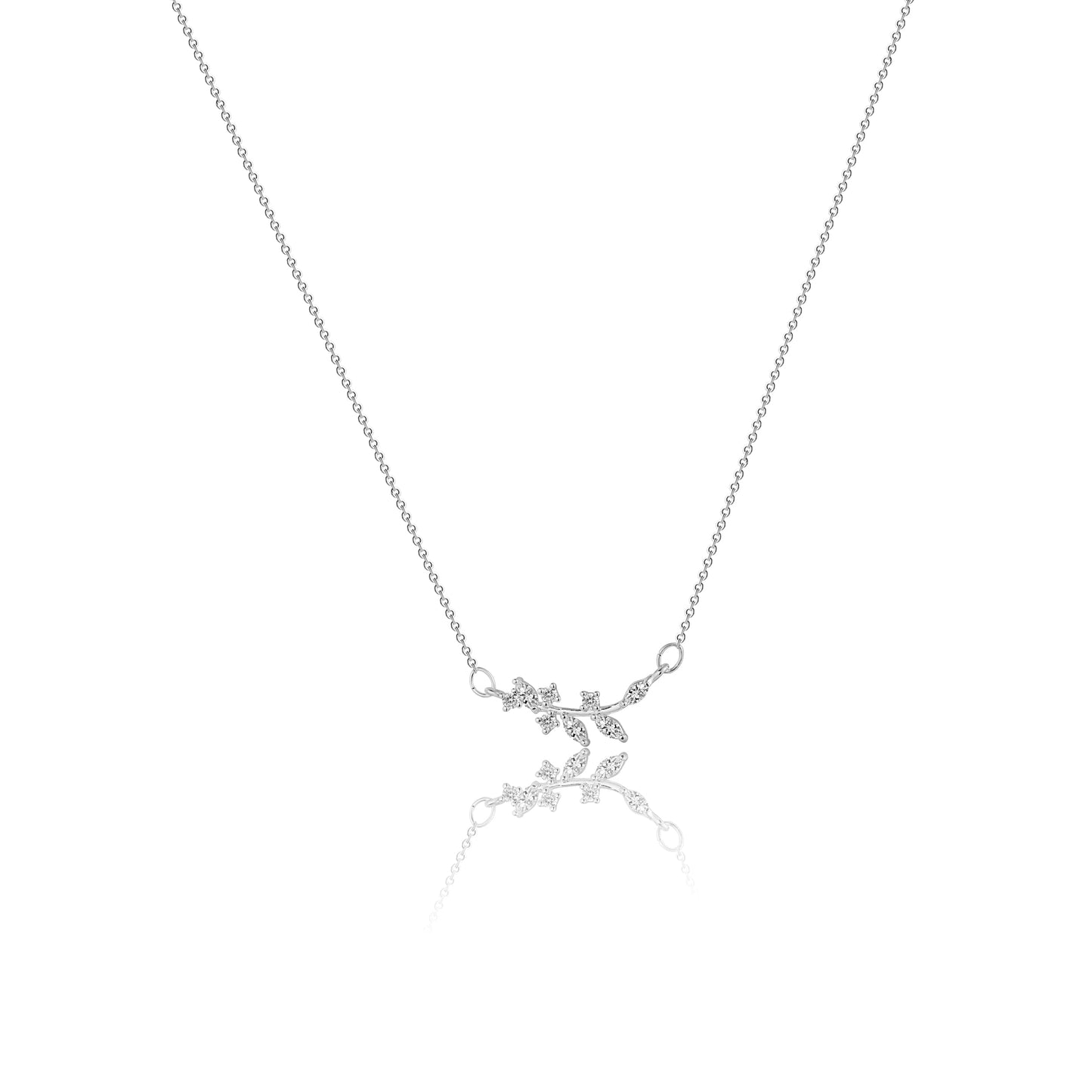 JSJOY Women Dainty Leaf Necklace 14k Gold Plated Layered CZ Moon Necklace Simple Diamond Choker Necklaces for Women Trendy Jewelry Gifts for Girls