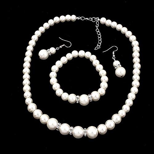 Pearl Necklace Set 2022 Natural Freshwater Pearl Includes Stunning Bracelet and Earrings Jewelry Gift for Women