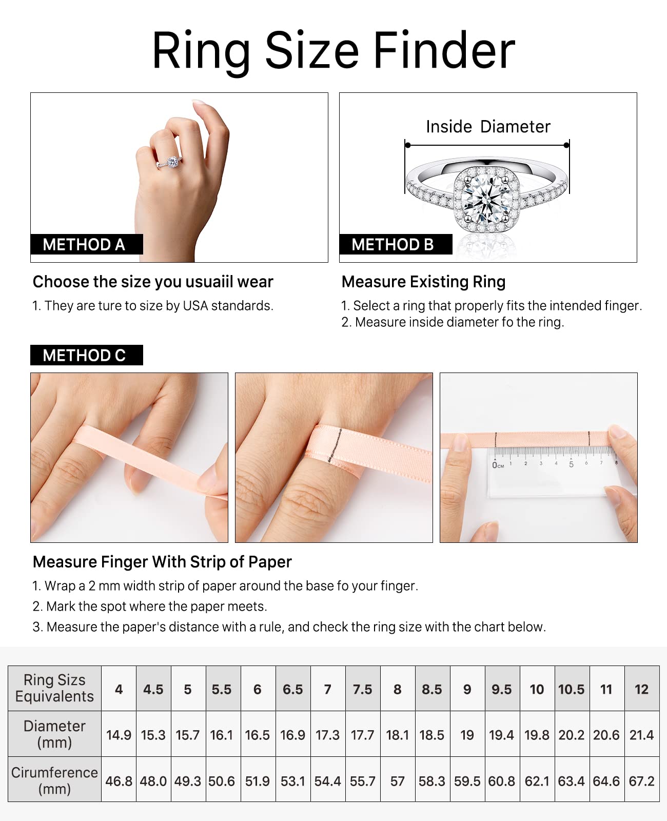 JSJOY Fashion Moissanite Halo Ring for Women, S925 Sterling Silver 18K White Gold Plated Engagement Ring 1.3CT D Color VVS1 Clarity Round Cut Solitaire Rings, Wedding Bands Promise Lab Diamond Rings for HerMoissanite Halo Ring for Women