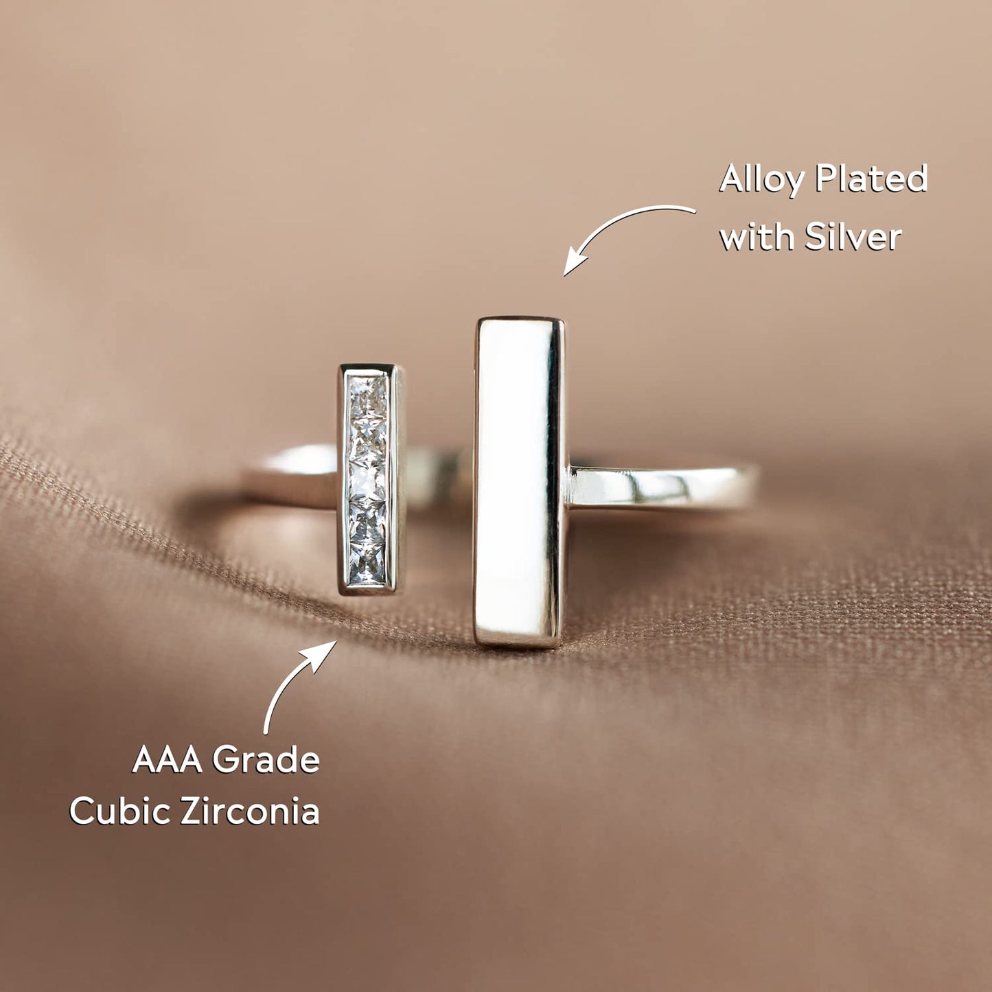 JSJOY 925 Sterling Silver Daughter Rings for Women Friends Thick and Thin Rings for Women Birthday Christmas Gifts Rings for Mother Daughter Friends Lover gife