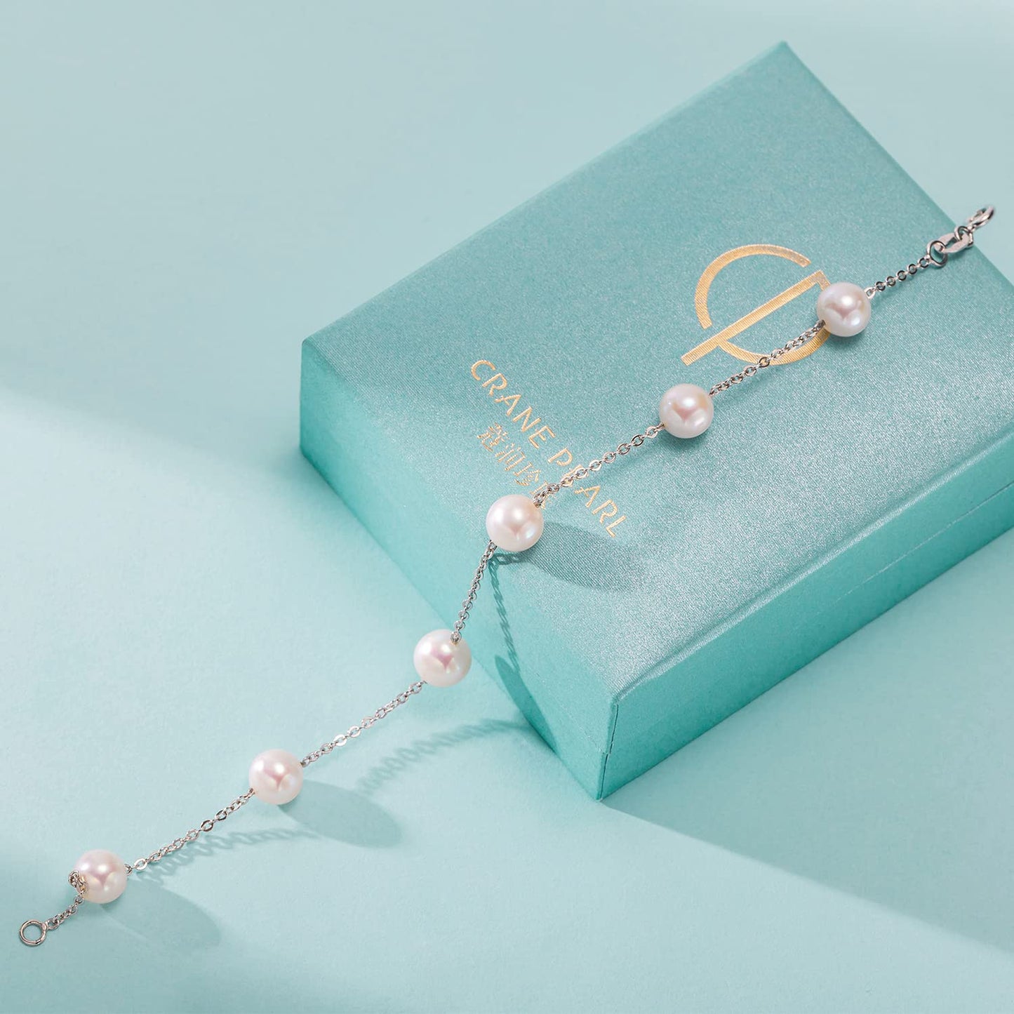 Pearl Bracelet for Women 6-7mm S925 Sterling Silver Freshwater Cultured Pearl Bracelets for Women Girl Mom 7 Inche Precious holiday gifts