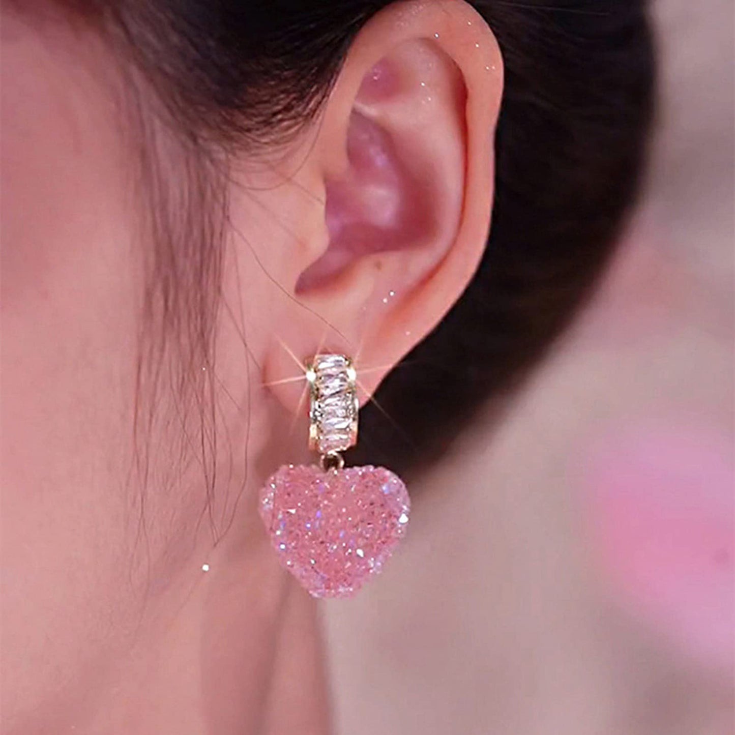 Hummingbird Earrings Rhinestone Chain Tassel Earring Lady Earchain Jewelry Fashionable Earrings Dangling Women Girls Valentine's Day Birthday Gifts