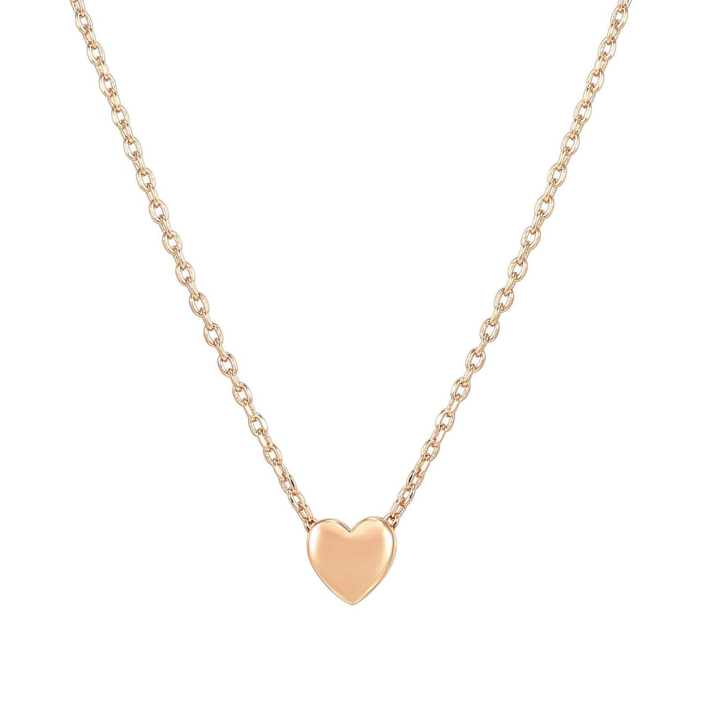 JSJOY 14K Gold Plated Cubic Zirconia Heart Necklace Gold Necklaces for Women