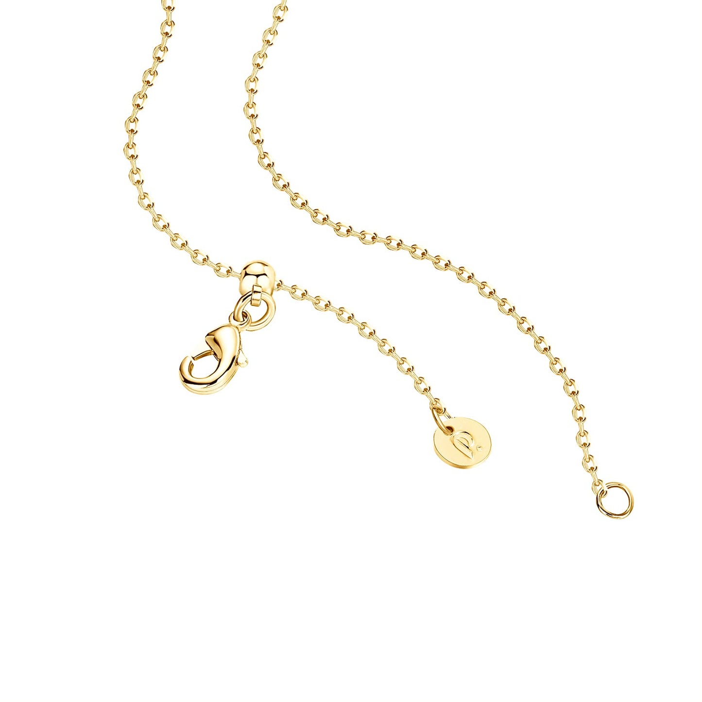JSJOY 14K Gold Plated Cubic Zirconia Heart Necklace Gold Necklaces for Women