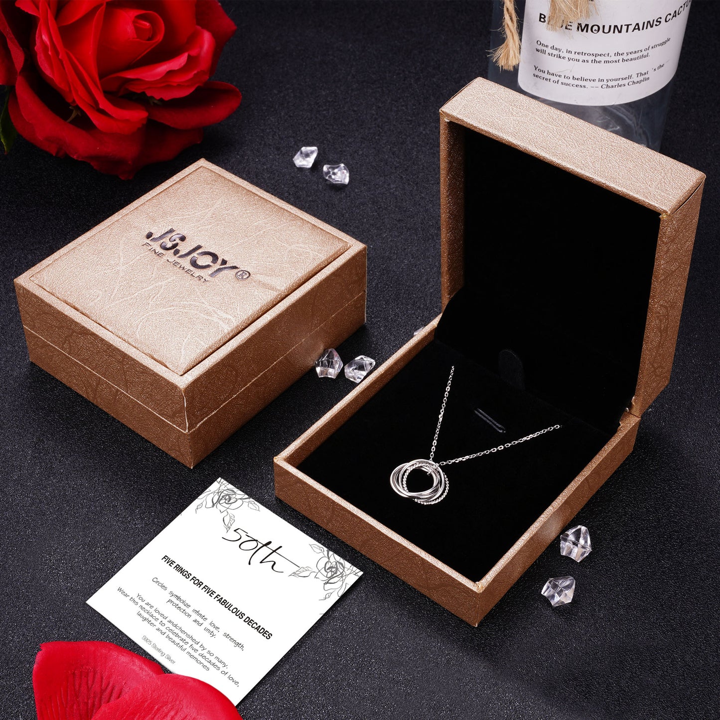 JSJOY Birthday Gifts for Women Sterling Silver Necklace 30th 40th 50th 70th 80th 90th Birthday Necklace For Her 3 4 5 6 7 8 9 Decade Jewelry 30 40 50 60 70 80 90 Years Old Anniversary gifts