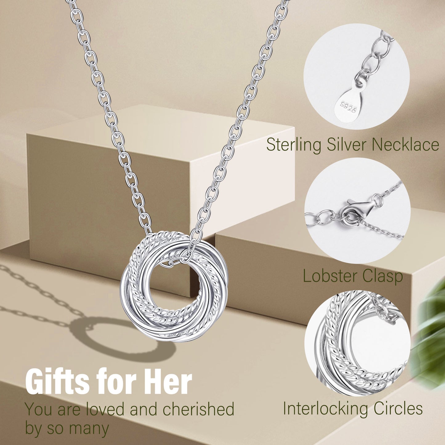 JSJOY Birthday Gifts for Women Sterling Silver Necklace 30th 40th 50th 70th 80th 90th Birthday Necklace For Her 3 4 5 6 7 8 9 Decade Jewelry 30 40 50 60 70 80 90 Years Old Anniversary gifts
