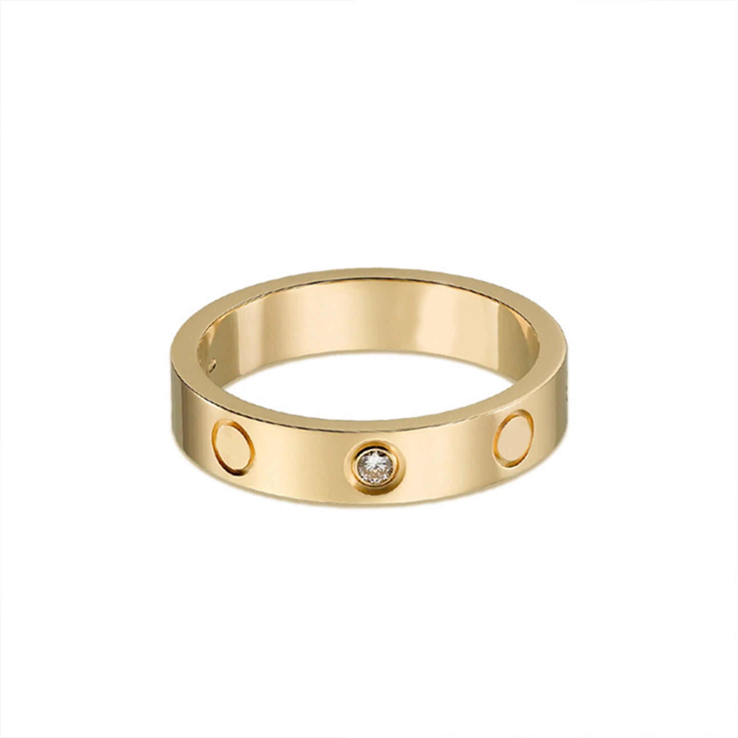 Diamond Ring Love Rings with Screw Design for Women Band Promise Rings 18k Titanium Steel Jewelry Birthday Gifts for Womens Mens Valentines Day