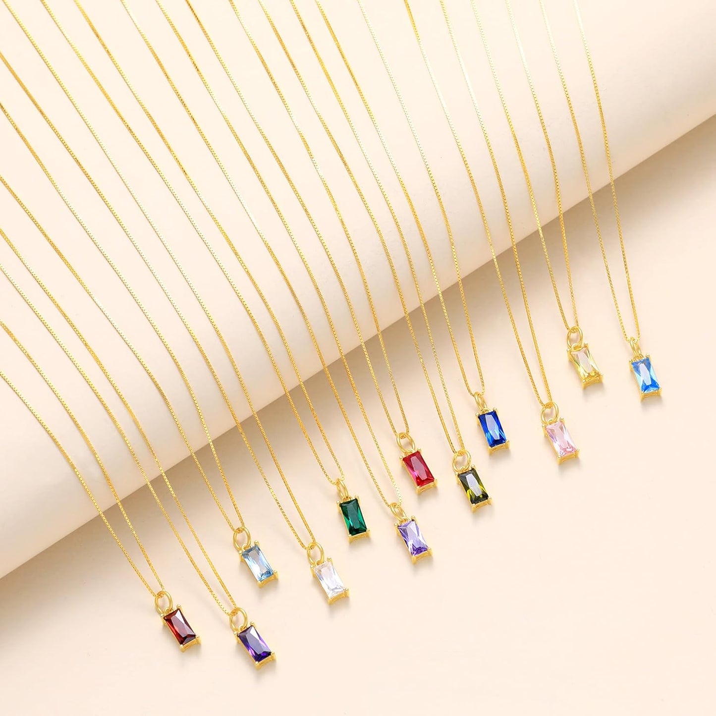 JSJOY S925 Birthstone Necklaces for Women Dainty Gold Emerald Green Necklace Sterling Silver Birthday Gifts for Teen Girls Cubic Zirconia Diamond Necklaces Mothers Day Gifts