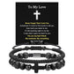 JSJOY Cross Bracelet for Men Christian Gifts for Men Rope Religious Bracelet Set Bible Verse Bracelets Easter Gifts for God Father Power Balance Bracelet