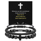 JSJOY Cross Bracelet for Men Christian Gifts for Men Rope Religious Bracelet Set Bible Verse Bracelets Easter Gifts for God Father Power Balance Bracelet