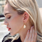 Irregular pearl earrings Handpicked White 18k Gold Plated Leverback Dangle Stud Pearl Earrings Jewelry for Women Girls Gift