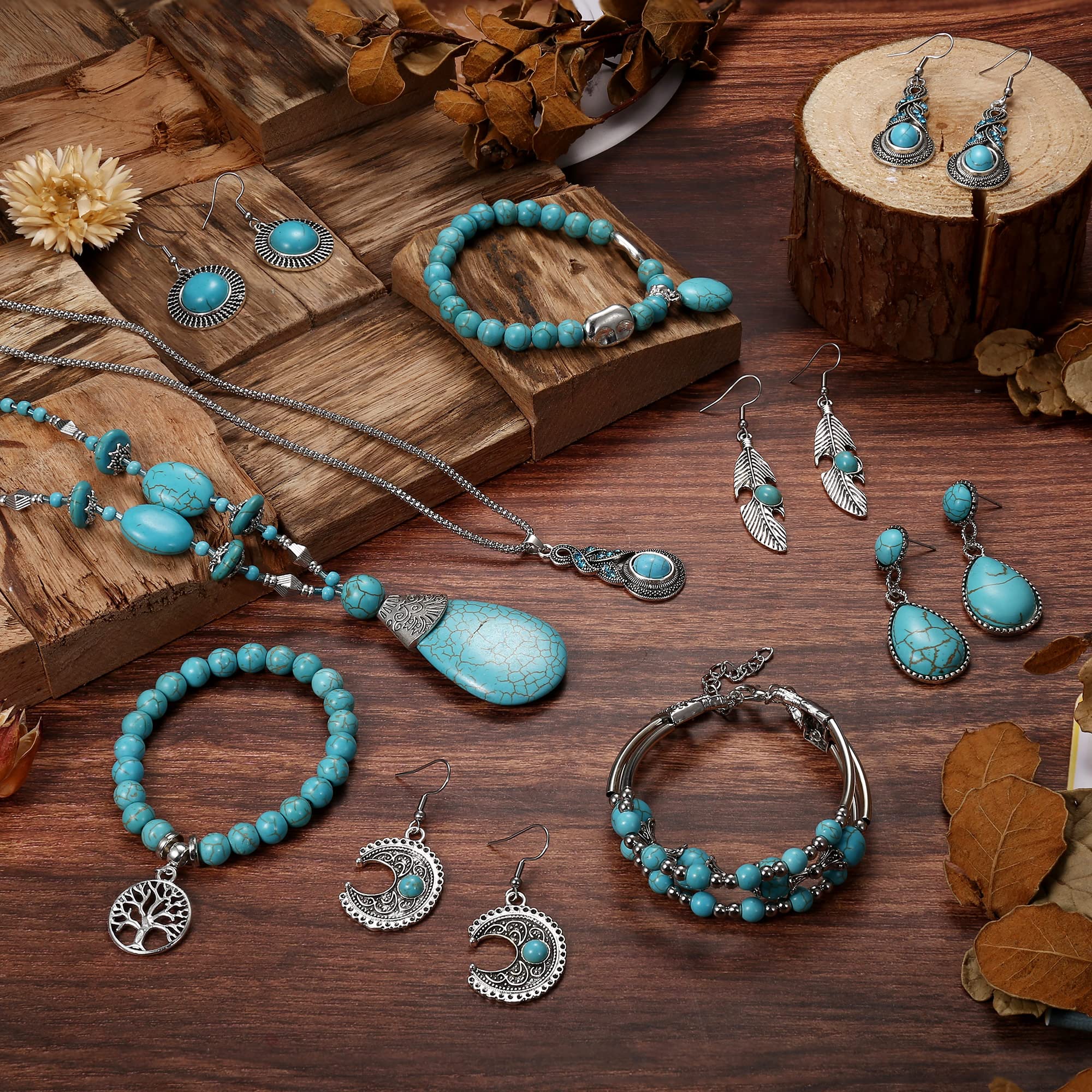 Turquoise & Sterling Silver Necklace and Earrings Set - Tom Lewis – High  Lonesome Trading