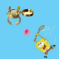 JSJOY BFF Rings for 2 Best Friends Forever Ring Sponge_bob Cute Rings Adjustable Rings for Teen Girls Friendship Rings Matching Couple Rings Gold Rings
