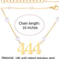 Angel Number Necklace Digital necklace 18k Gold Plated Stainless Steel Faux Pearl Choker Chain Gift for Women Girl