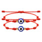 JSJOY Adjustable Evil Eye Black Bracelets 2PCS Black String Lucky Protection Handmade String Amulet for Women Men Boys Girls Family
