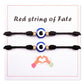 JSJOY Adjustable Evil Eye Black Bracelets 2PCS Black String Lucky Protection Handmade String Amulet for Women Men Boys Girls Family