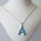 Western Turquoise Initial Necklace Letter Cowgirl Bohemian A-Z Hippie Boho Turquoise Stones Pendant Necklace for Women Girls Valentine's Day Gift