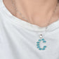Western Turquoise Initial Necklace Letter Cowgirl Bohemian A-Z Hippie Boho Turquoise Stones Pendant Necklace for Women Girls Valentine's Day Gift