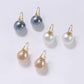 Pearl earrings stud earrings 14K gold plating simple earrings, Elegant Earrings design style best confession gift