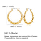 JSJOY Twisted Hoop Earrings for Women 14K Gold Plated Twisted Square Hoop Earrings Simple Big Chunky Hoop Earrings Minimalist Geometry Earrings Jewelry Gifts