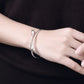 JSJOY Handmade Bracelet for Women 925 Sterling Silver Bangle Bracelet with Gift Box Braided Cuff Bracelet Wrap Birthday Gifts