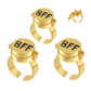 JSJOY BFF Rings for 2 Best Friends Forever Ring Sponge_bob Cute Rings Adjustable Rings for Teen Girls Friendship Rings Matching Couple Rings Gold Rings